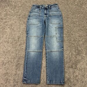 Lucky Brand Jeans Womens 28 Blue High Rise Surplus Straight Medium Wash Denim